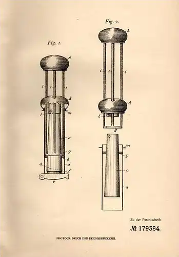 Original Patentschrift - R. Veeck in Algenrodt b. Idar , 1905 , Werkzeug für flache Ringe !!!