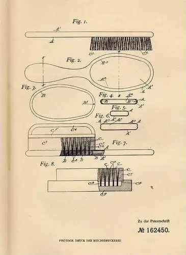 Original Patentschrift - Universal Brush Comp. in Troy , USA , 1902 , Herstellung von Bürsten !!!