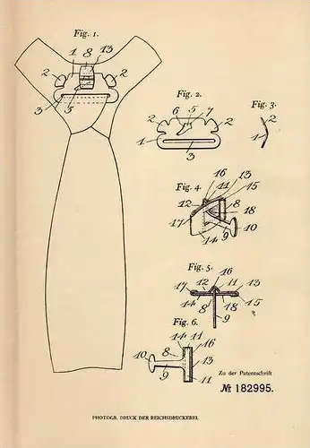 Original Patentschrift - A. Swanson in Albuquerque , Neu Mexico , 1905 , Befestigung für Krawatten , Krawatte !!!