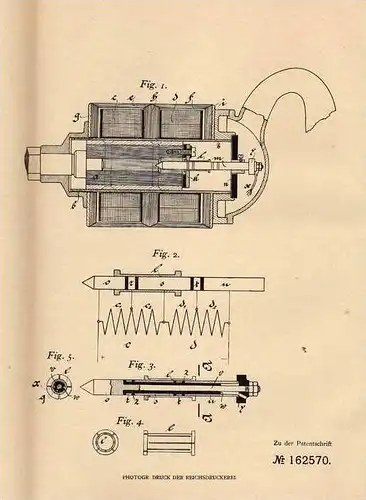 Original Patentschrift - P. Schiemann in Kleinzschachwitz - Zschieven b. Dresden , 1904 , Elektrisches Werkzeug !!!