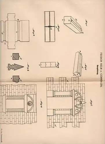 Original Patentschrift - F. Helm in Göppingen , 1900 , Bauspielzeug , Lego , Duplo , Bausteine !!!