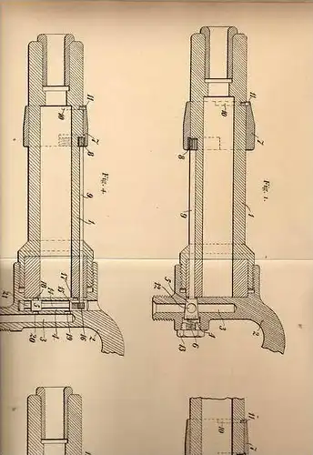 Original Patentschrift - H. Potter in Harringay , 1904 , Drucklufthammer !!!