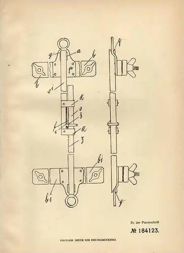 Original Patentschrift - E. Schmid in Freudenstadt , 1905 , Hosenstrecker mit Spannstück , Hosen , Bekleidung !!