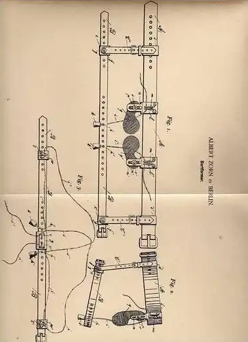 Original Patentschrift - Bartformer , Schnurrbart , 1901 , A. Zorn in Berlin , Bart !!!