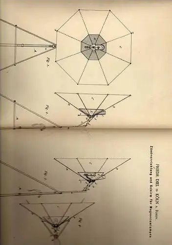 Original Patentschrift - F. Diel in Köln a. Rhein , 1887 , Magnesiumlampe für Photographie , Photograph !!!