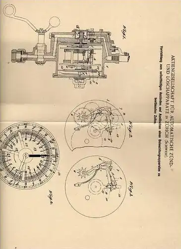 Original Patentschrift - Zünd- und Löschapparate AG in Zürich , 1900 , Zünd- und Löschapparat für Lampen !!!