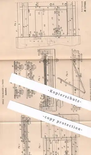 original Patent - Emile Thomassin , Paris , Frankreich , 1900 , Ausziehtisch | Tisch | Holztisch | Tischlerei , Möbel