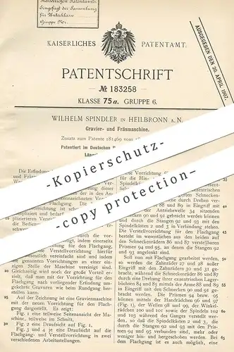 original Patent - Wilhelm Spindler , Heilbronn , 1904 , Graviermaschine , Fräsmaschine | Gravieren , Fräsen , Fräse !!!