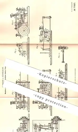 original Patent - C. Rauhe , Düsseldorf , 1893 , Fräsen zahnärztlicher Bohrer , Fräser | Zahnarzt , Zähne , Arzt !!!