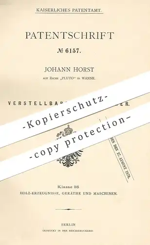 original Patent - Johann Horst auf Zeche Pluto in Wanne , 1878 , Holzbohrer | Holz - Bohrer , Bohren , Tischler !!!