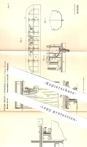 original Patent - William Heslop , Wakefield , York England 1892 , Pressen von Bootwandhälften | Boot , Schiff | Metall