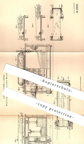 original Patent - Louis Augustin , Leipzig  1886 , mechanisches Musikwerk | Musikinstrument , Musik , Noten , Notenblatt