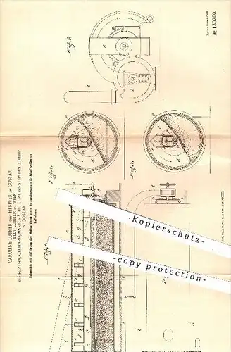 original Patent - C. Luther - Herpfer , Goslar , Elly Luther , Wien , 1901 , Rohrmühle , Mühle , Mühlen , Müller , Mehl