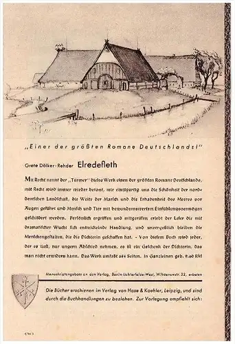 original Katalog - 1941 - Bücher Wehrmacht , Armee , Biographie , Runen , Elredefleth , Sankt Margarethen , WW2 !!!