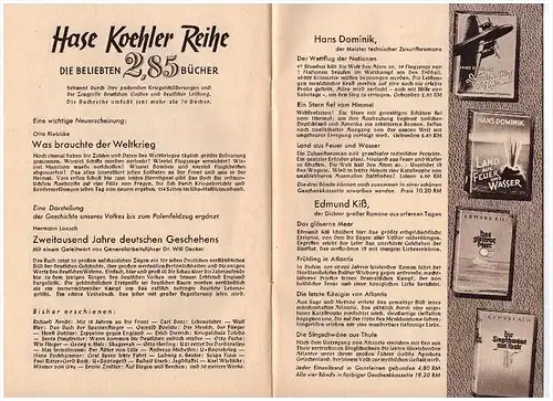 original Katalog - 1941 - Bücher Wehrmacht , Armee , Biographie , Runen , Elredefleth , Sankt Margarethen , WW2 !!!