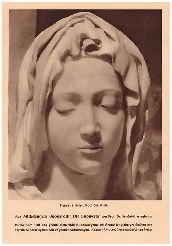 original Prospekt / Werbung - 1941 - Plastik der Gegenwart , Kurt Schmidt-Ehmen , Kunst m G.B. Tiepolo , Otto Runge !!!