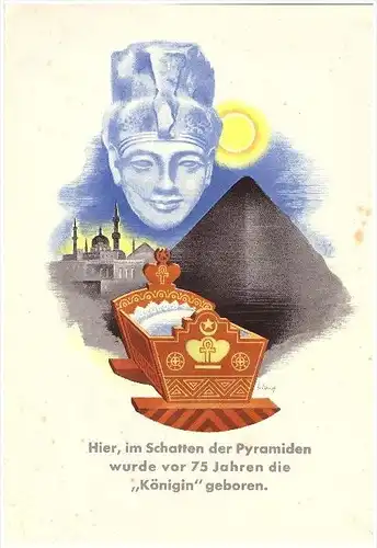 original Prospekt / Werbung - 1941 - Queen Zigaretten , Pyramiden , Cigaretten , 4 seitig , Nestor Gianaclis Fabrik !!!