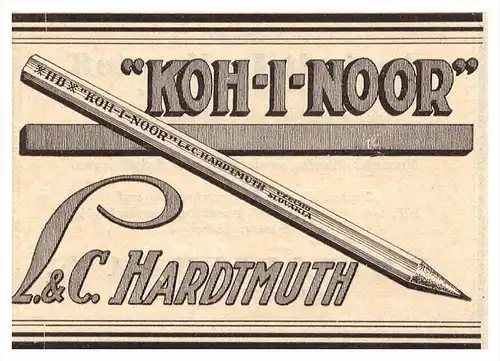 original Werbung - 1927 - KOH-I-NOOR , Stifte , L.&C. Hardtmuth !!!