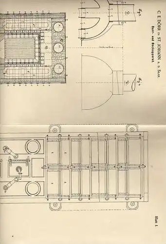 Original Patentschrift -  C. Dörr in St.Johann a. der Saar , 1886 , Backapparat  , Bäckerei , Bäcker !!