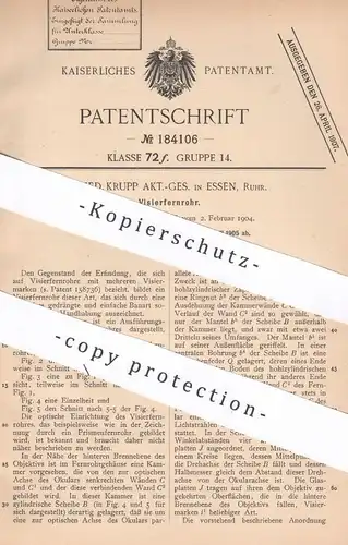 original Patent - Friedr. Krupp Aktiengesellschaft , Essen / Ruhr | 1905 | Visierfernrohr | Visier - Fernrohr | Thyssen