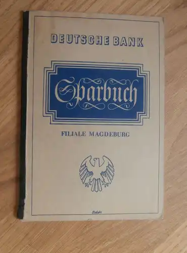 altes Sparbuch Magdeburg , 1940 - 1946 , Ilsa Klingelhöfer , Moselstrasse , Sparkasse , Bank !!!