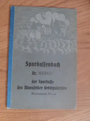 altes Sparbuch Hettstedt , 1940 - 1946 , Ingelore Koch  , Sparkasse , Bank !!!