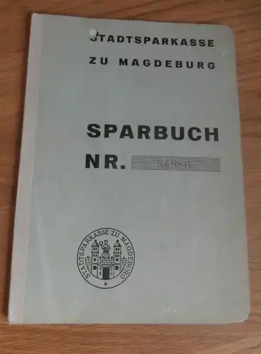 altes Sparbuch Magdeburg, 1936 - 1945 , Joachim Röpke , Guerikestrasse , Sparkasse , Bank !!!