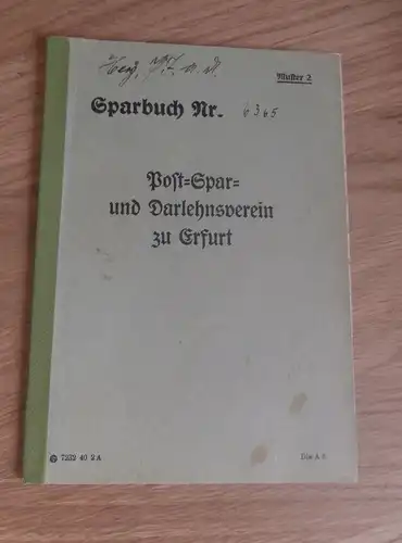 altes Sparbuch Mühlhausen , 1940 - 1946 , Wilhelmine Hey , Sparkasse , Bank !!!