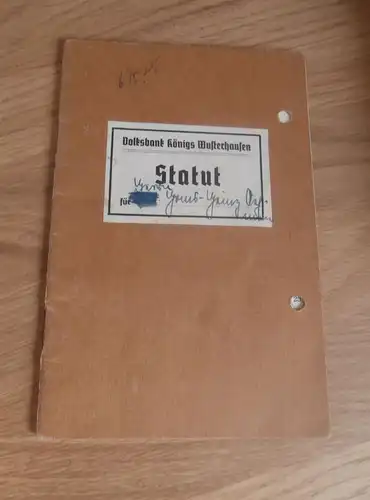 altes Sparbuch Eichenwalde / Königs Wusterhausen, 1944 , Sparkasse , Bank !!!