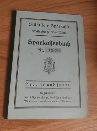 altes Sparbuch Wittenberge, 1939 - 1945 , Maria Pingel , Johann Runge Strasse , Sparkasse , Bank !!!