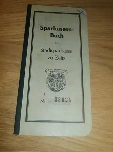 altes Sparbuch Zeitz ,1932 - 1945 , Kaufmann Weitze , Sparkasse , Bank !!!