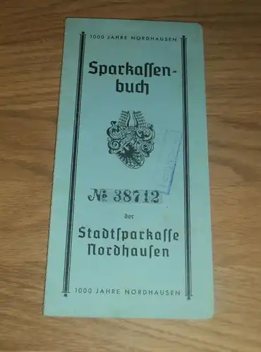 altes Sparbuch Nordhausen ,1941 - 1945 , Sparkasse , Bank !!!
