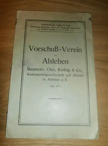 altes Sparbuch Alsleben / Großwirschleben ,1935 - 1945 , Gutsbesitzer Carl Schmidt , Plötzkau Sparkasse , Bank !!!