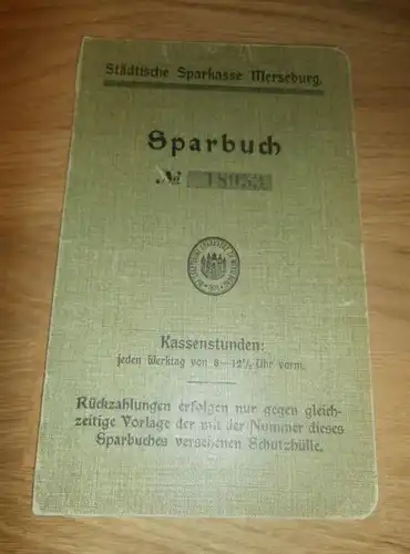 altes Sparbuch Merseburg Gustaf Wünsch , 1928-1944,  Sparkasse , Bank !!!