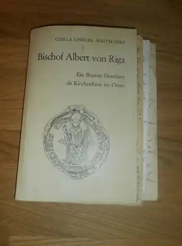 Bischof Albert von Riga , 1958 , altes Buch , mit wissenschaftlichen Dokumenten / Forschung  , Russland , Bremen !!!