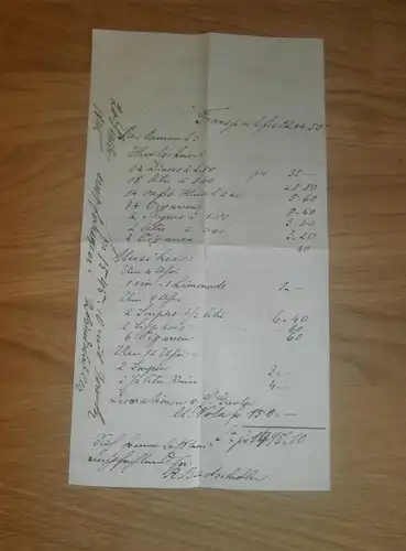 Winterthur , Hotel du Lion d`or , 1895 , Dokument R. Bindschedler - Suter an Dr. Vodoz , mit Autograph !!!