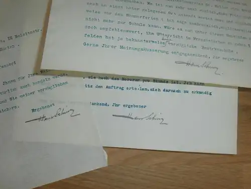 3x Briefe Prof. Dr. Hans Schinz an Dr. Vodoz , 1913 , Botanischer Garten und Museum Zürich , mit Autograph  !!!