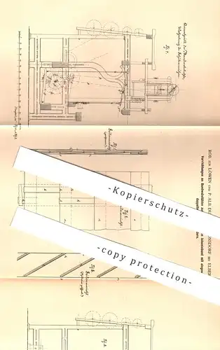 original Patent - Rob. zur Löwen , P. Alb. Dunker , Ronsdorf / Elberfeld / Wuppertal , 1878 , Bandwebstuhl für Jalousie