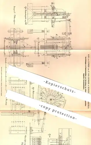 original Patent - Rob. zur Löwen , P. Alb. Dunker , Ronsdorf / Elberfeld / Wuppertal , 1878 , Bandwebstuhl für Jalousie