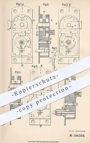 original Patent - Louis Jean Baptiste Magaria , Marseille  1905 , Türverschluss | Tür , Schloss , Türschloss , Schlosser