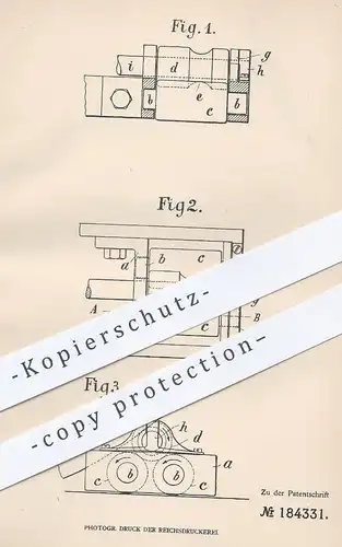 original Patent - Alfred Wyss Baumgartner , Dr. Robert Marti , Solothurn , Schweiz , 1906 , Eisenbahn - Wagenschieber !!