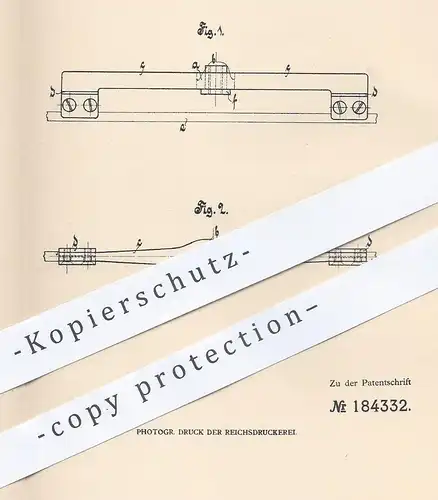 original Patent - Ambroin Werke GmbH , Berlin / Pankow , 1904 , Aufhängung der Leitung elektr. Fahrzeuge | Straßenbahn