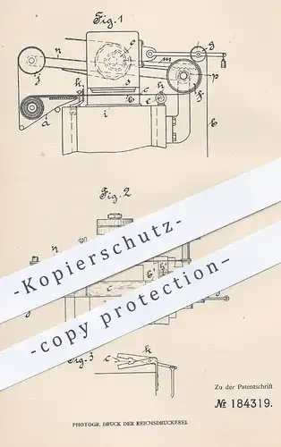 original Patent - Reinhold Mäser , Dresden  1904 , Zuführen von Blattmetall zu Prägepresse | Presse , Blattgold , Prägen