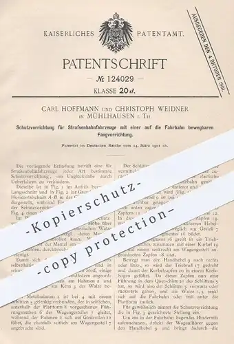 original Patent - Carl Hoffmann , Christoph Weidner  , Mühlhausen , 1901 , Schutz für Straßenbahnen | Eisenbahn !!