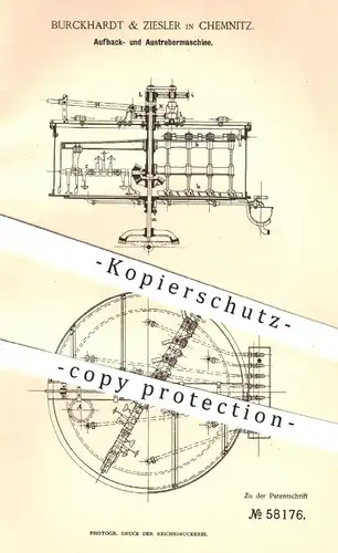 original Patent - Burckhart & Ziesler , Chemnitz , 1891 , Auflockern u. Austrebern von Bierwürze | Bier , Brauerei !!