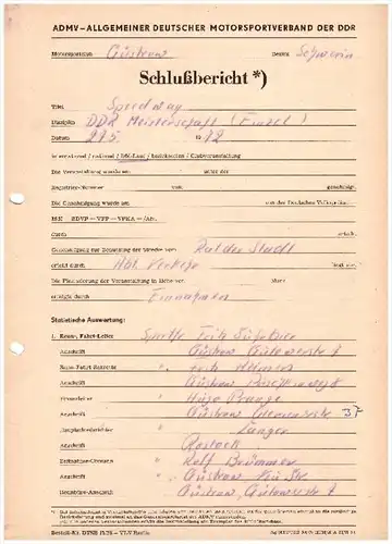 MC Güstrow - Speedway , Bericht DDR-Meisterschaft 1972 , Prange , Suhrbier ,  Motorsport , ADMV , Mecklenburg !!!