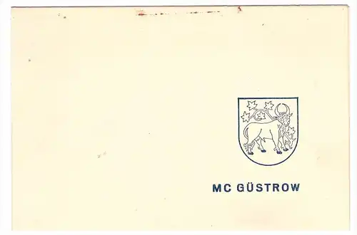 MC Güstrow - original Klappkarte 1970 , Speedway , Motorsport , ADMV , Mecklenburg !!!