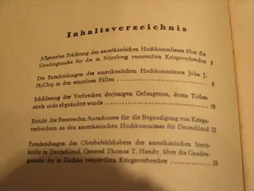 Kriegsverbrecherprozesse , Landsberg - Dokumentarischer Bericht 1951 , mit sämtlichen Strafen der Verurteilten !!!