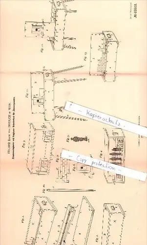 Original Patent  -  Eduard Edler von Dietrich in Wien , 1892 , Schießstand für Zimmergewehre !!!