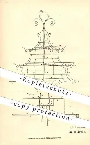 original Patent - Paul Grämer in Dresden , 1906 , mehrstufiges Drahtgestell zur Aufnahme von Früchten , Backwerk !!!